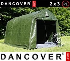 Namiot 2x3x2m PE, z Podłogą, Zielony/Szary