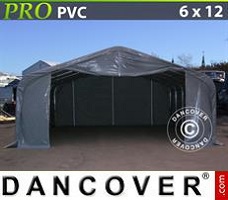 Namiot  6x12x3,7m PVC, Szary