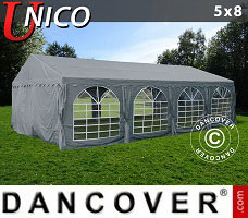 Namiot imprezowy UNICO 5x8m, Ciemny szary