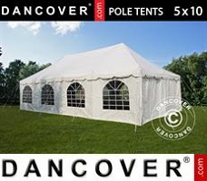 Namiot imprezowy 5x10m PVC, Biały