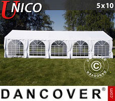 Namiot imprezowy UNICO 5x10m, Biały