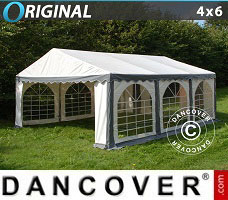 Namiot imprezowy 4x6m PVC, Szary/Biały