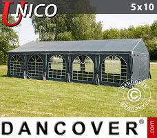 Namiot imprezowy UNICO 5x10m, Ciemny szary