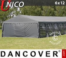 Namiot imprezowy UNICO 6x12m, Ciemny szary