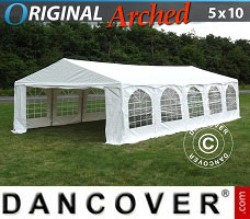 Namiot imprezowy 5x10m PVC,Arched, Biały